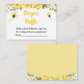 Carte D'accompagnement Baby shower floral d'abeille Raffle de couche de  (Devant / Derrière)