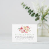Carte D'accompagnement Baby shower floral et brasseur (Debout devant)