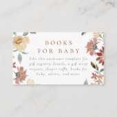 Carte D'accompagnement Baby shower Floral Fleur sauvage aquarelle (Devant)