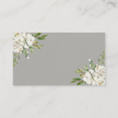 Carte D'accompagnement Baby shower floral gris chic Repas de  (Dos)