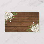 Carte D'accompagnement Baby shower floral gris chic Repas de  (Dos)