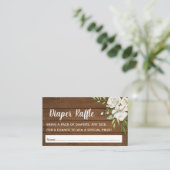 Carte D'accompagnement Baby shower floral gris chic Repas de  (Debout devant)