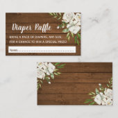 Carte D'accompagnement Baby shower floral gris chic Repas de  (Devant / Derrière)