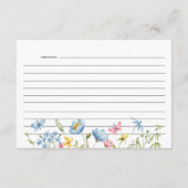 Carte D'accompagnement Baby shower Floral Peter Rabbit Enclôture de recet (Dos)