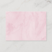 Carte D'accompagnement Baby shower Floral rose fraise Demande de réservat (Dos)