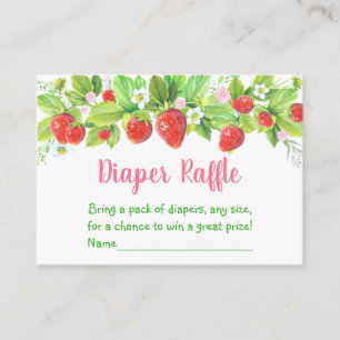 Carte D'accompagnement Baby shower floral rose fraise Raffin