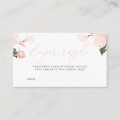 Carte D'accompagnement Baby shower floral rose pâle Raffin (Devant)