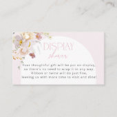 Carte D'accompagnement Baby shower floral transparent douche (Devant)