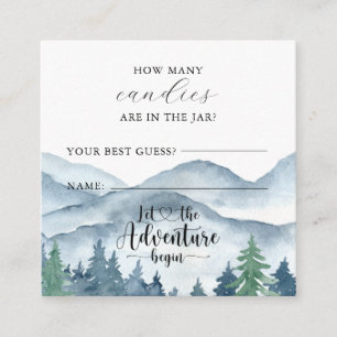 Carte D'accompagnement Baby shower Forestier Combien Dans Le Jeu Jar