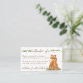 Carte D'accompagnement Baby shower Fox Nouveau Merci maman (Debout devant)