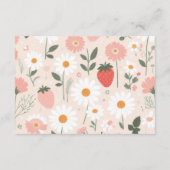 Carte D'accompagnement Baby shower fraise Berry Diapper Raffe (Dos)