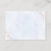 Carte D'accompagnement Baby shower Galaxy Blue Gold Demande de réservatio (Dos)