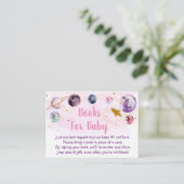 Carte D'accompagnement Baby shower Galaxy Pink Gold (Debout devant)