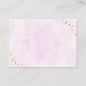 Carte D'accompagnement Baby shower Galaxy Pink Gold (Dos)