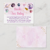 Carte D'accompagnement Baby shower Galaxy Pink Gold (Devant / Derrière)