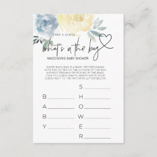 Carte D'accompagnement Baby shower Games Baby Boy Shower Favwer Card