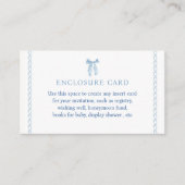 Carte D'accompagnement Baby shower Garçon bleu sur mesure (Devant)