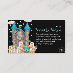 Carte D'accompagnement Baby Shower Garçon Little Boo Halloween Pastel