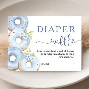 Carte D'accompagnement Baby Shower Garçons Fête de Brioche Tirage au Sort