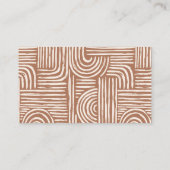 Carte D'accompagnement Baby Shower Genre Neutre Bohème Terracotta (Dos)