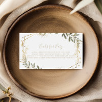 Baby shower géométrique Gold Green Demande de rése