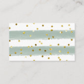 Carte D'accompagnement Baby shower géométrique Gold Greenery Raffle de co (Dos)