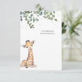 Carte D'accompagnement Baby shower Giraffe Eucalyptus (Debout devant)
