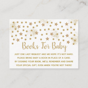 Carte D'accompagnement Baby shower Gold Twinkle Star Demande
