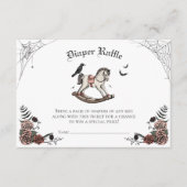 Carte D'accompagnement Baby shower gothique Feuillards rose et noir (Devant)