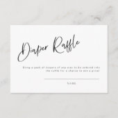 Carte D'accompagnement Baby shower gothique noir Raffle de couche (Devant)