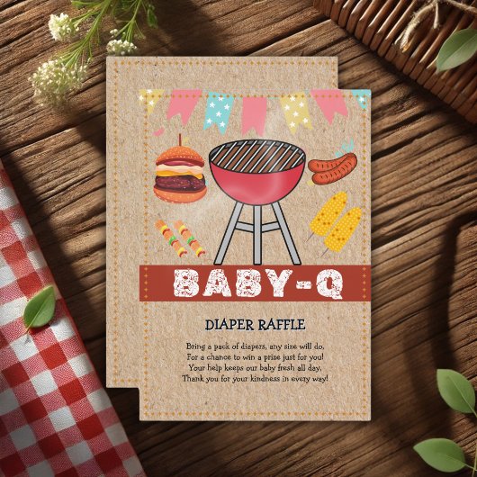Carte D'accompagnement Baby shower Grill pour bébé