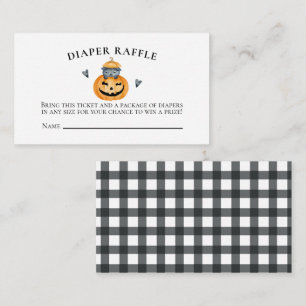 Carte D'accompagnement Baby Shower Halloween Citrouille Tirage au Sort Co