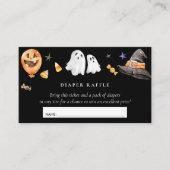 Carte D'accompagnement Baby shower Halloween Déchets Raffle Noir (Devant)
