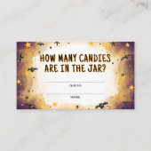 Carte D'accompagnement Baby shower Halloween Jeu Combien de Candies (Devant)