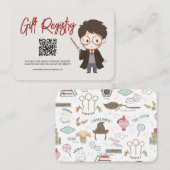 Carte D'accompagnement Baby shower Harry Potter simple (Devant / Derrière)