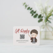 Carte D'accompagnement Baby shower Harry Potter simple (Debout devant)