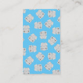 Carte D'accompagnement Baby shower Hippo bleu (Dos)