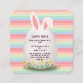 Carte D'accompagnement Baby shower lapin aux oeufs de Pâques Pastel (Devant)