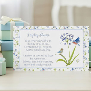 Carte D'accompagnement Baby Shower Lily avec affiche Bluebird Shower