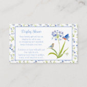 Carte D'accompagnement Baby Shower Lily with Bluebird Display Shower (Devant)