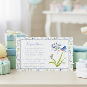 Carte D'accompagnement Baby Shower Lily with Bluebird Display Shower