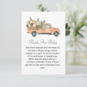 Carte D'accompagnement Baby shower livre automne citrouille rustique brun (Debout devant)