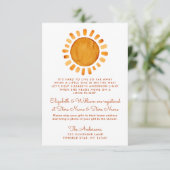 Carte D'accompagnement Baby shower longue distance soleil (Debout devant)