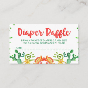 Carte D'accompagnement Baby shower mexicain Fiesta Déchets Raffle