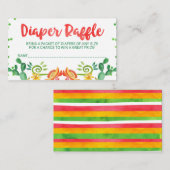 Carte D'accompagnement Baby shower mexicain Fiesta Déchets Raffle (Devant / Derrière)