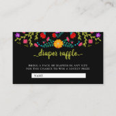 Carte D'accompagnement Baby shower mexicain Fiesta Floral Diaper Raffle (Devant)