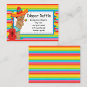 Carte D'accompagnement Baby shower mexicain Raffin (Devant / Derrière)