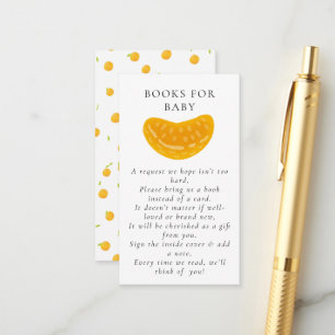 Carte D'accompagnement Baby Shower Minimaliste Aquarelle Orange