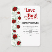 Carte D'accompagnement Baby shower minimaliste Love Bug (Devant)