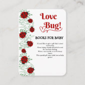 Carte D'accompagnement Baby shower minimaliste Love Bug (Devant)